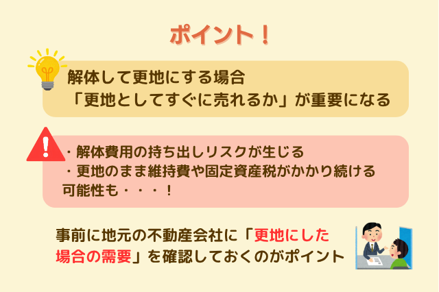 解体して更地にする場合の注意点のイメージ画像